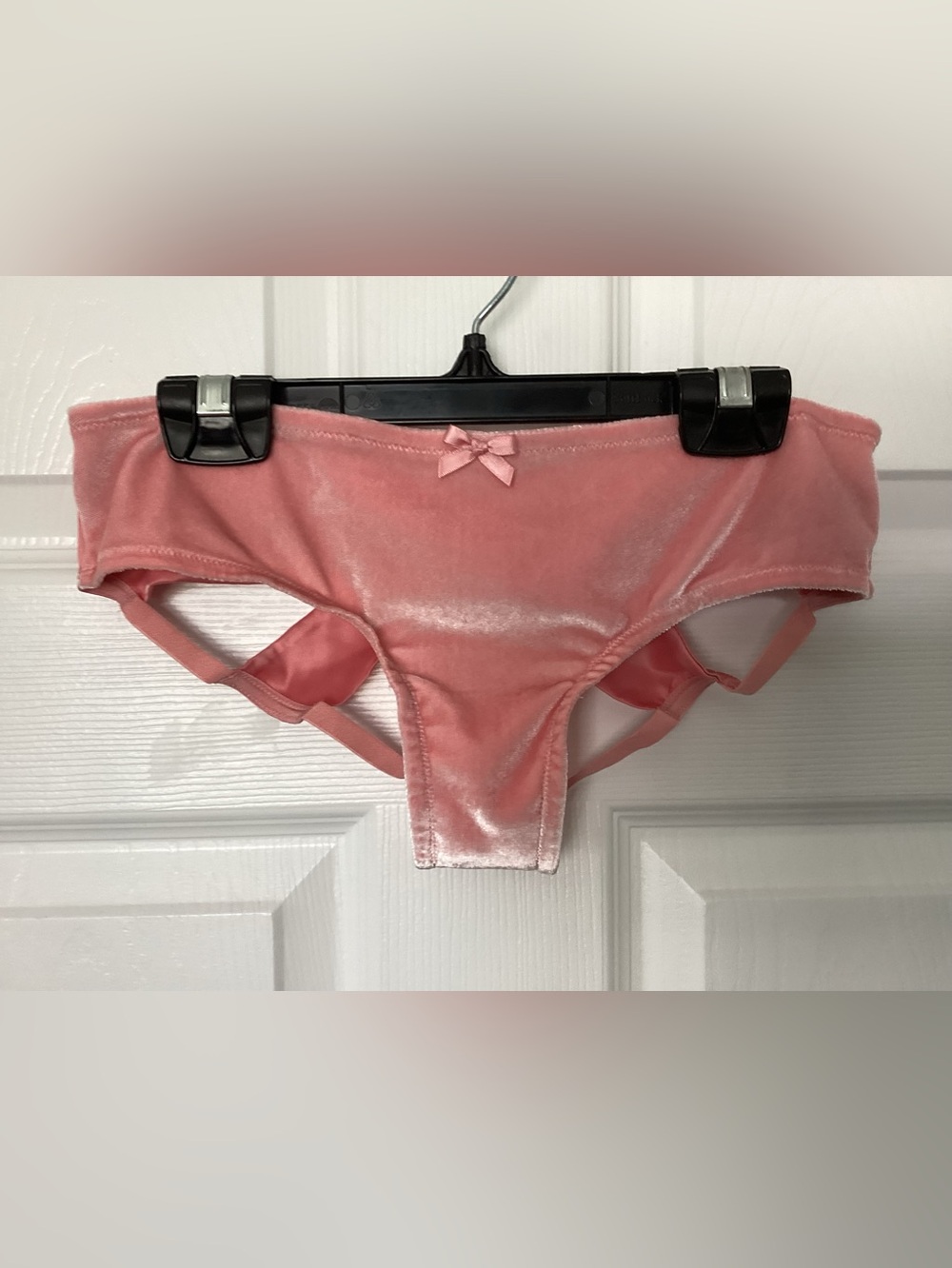 Victoria's Secret Pink Velvet Bikini Briefs with Bow